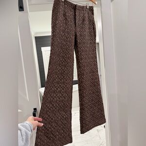 Free People Chocolate Floral Pants